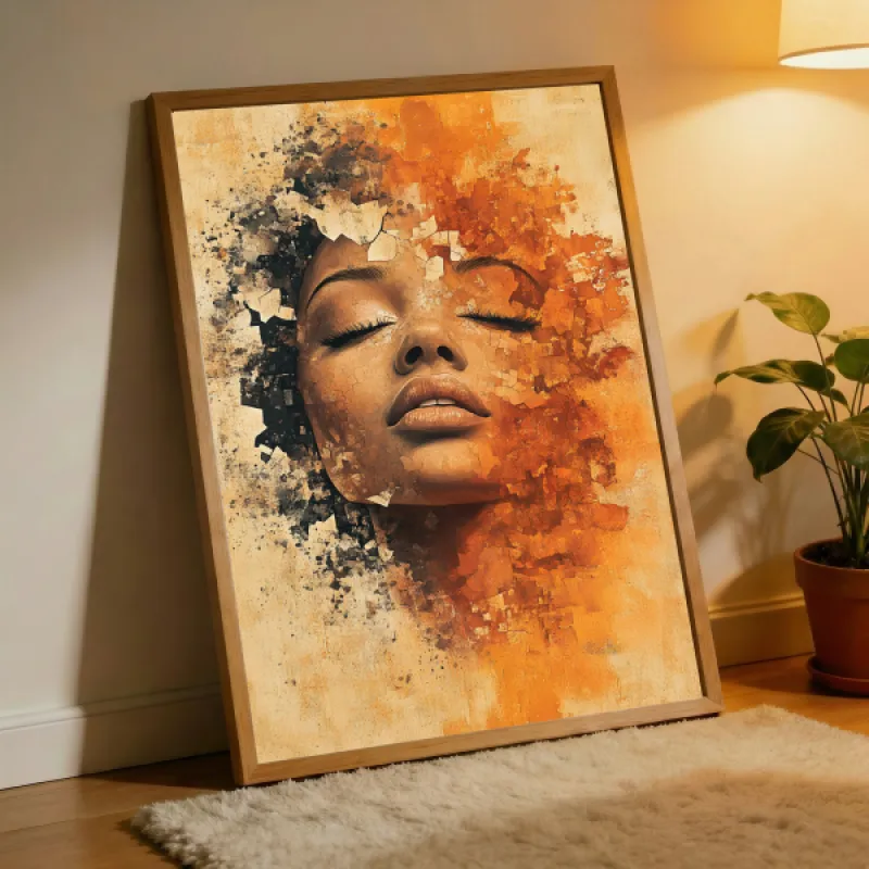 Unraveling — Abstract Portrait of a Woman Wall Art Print