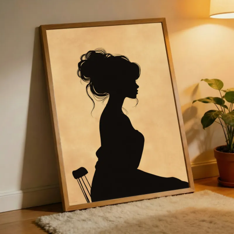 The Musician — Vintage Silhouette Portrait Wall Art Print