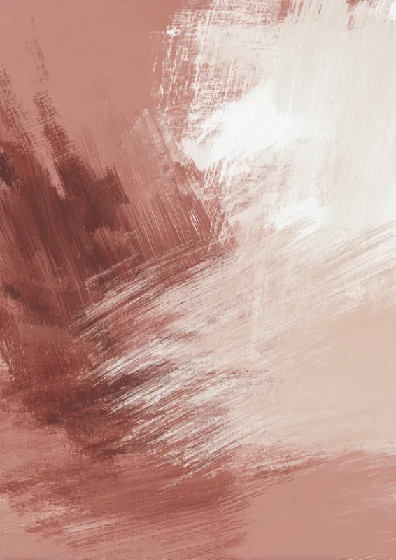 Dusty rose terracotta abstract brushstroke painting in warm blush pink tones